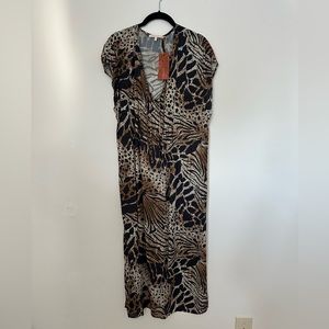 NWT Novella Royale Brown Budapest Margot Caftan Small